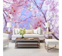 Peel and Stick Wallpaper 3D Plants and Flowers 140(W) X70(H) Cm Wallpaper Wall Murals Living Room Hotel Restaurant Hall Entrance Study Room Background Self-Adhesive Canvas Wall Decoration -912015