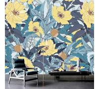 Peel and Stick Wallpaper 3D Plants and Flowers 250(W) X175(H) Cm Wallpaper Wall Murals Living Room Hotel Restaurant Hall Entrance Study Room Background Self-Adhesive Canvas Wall Decoration -5627747