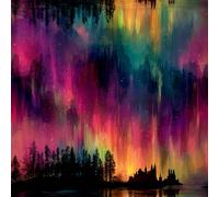 Peel and Stick Wallpaper Aurora Night Sky 44x1000 cm Painted Landscape Self Adhesive Contact Paper Easy Peel Off Stick on Wallpaper Renter Friendly Non-Woven Canvas Wall Paper for Bedroom Bathroom