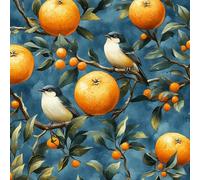 Peel and Stick Wallpaper Bird Orange Branches Vintage Contact Paper with Waterproof Stain-Resistant Surface for Drawers Laundry Room Furniture Makeovers Easy to Install Wall Paper 44 cm x 3 m