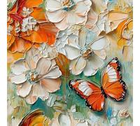 Peel and Stick Wallpaper Butterfly Flowers Pigments Painting Contact Paper with Waterproof Stain-Resistant Surface for Drawers Furniture Makeovers Easy to Install Wall Paper 17.3"x393"