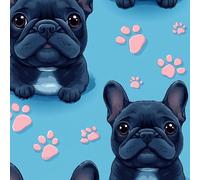 Peel and Stick Wallpaper Cute Black Dog Paw Prints Vintage Contact Paper with Waterproof Stain-Resistant Surface for Drawers Laundry Room Furniture Makeovers Easy to Install Wall Paper 44 cm x 3 m