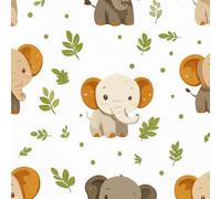 Peel and Stick Wallpaper Elephant Self Adhesive Wallpaper 40×600CM, Cartoon Animal Elephant Patterned Sticky Back Plastic Roll, Bathroom Kitchen Cupboard Worktop Vinyl Wrap for Furniture