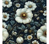 Peel and Stick Wallpaper Flowers Red White Leaves Vintage Contact Paper with Waterproof Stain-Resistant Surface for Drawers Laundry Room Furniture Makeovers Easy to Install Wall Paper 53 cm x 10 m