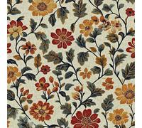 Peel and Stick Wallpaper Flowers Red Yellow Leaves Contact Paper with Waterproof Stain-Resistant Easy to Install Surface for Bathroom Kitchen Laundry or Other Whole Walls Wall Paper 44 cm x 10 m