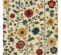 Peel and Stick Wallpaper Flowers Red Yellow Leaves Contact Paper with Waterproof & Stain-Resistant Surface for Drawers Laundry Room Furniture Makeovers Easy to Install Wall Paper 44 cm x 300 cm