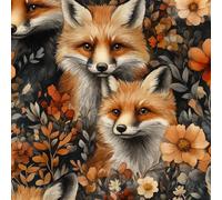 Peel and Stick Wallpaper Fox Flowers Yellow Leaves Contact Paper with Waterproof & Stain-Resistant Surface for Drawers Laundry Room Furniture Makeovers Easy to Install Wall Paper 44 cm x 300 cm