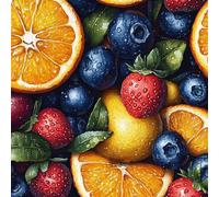 Peel and Stick Wallpaper Fruit Orange Strawberry Vintage Contact Paper with Waterproof Stain-Resistant Surface for Drawers Laundry Room Furniture Makeovers Easy to Install Wall Paper 53 cm x 10 m