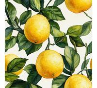 Peel and Stick Wallpaper Lemon Fruit Watercolor Summer Contact Paper with Waterproof Stain-Resistant Surface for Drawers Furniture Makeovers Easy to Install Wall Paper 17.3"x197"