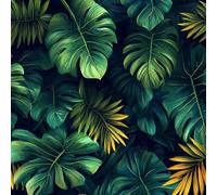 Peel and Stick Wallpaper Monstera Green Forest Tropical Plants Contact Paper with Waterproof Stain-Resistant Surface for Drawers Furniture Makeovers Easy to Install Wall Paper 17.3"x78.7"