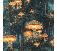 Peel and Stick Wallpaper Mushroom Glowing Forest Painted Contact Paper with Waterproof Stain-Resistant Surface for Drawers Furniture Makeovers Easy to Install Wall Paper 17.3"x118"
