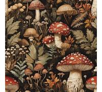 Peel and Stick Wallpaper Mushrooms Flowers Forest Painted Contact Paper with Waterproof Stain-Resistant Surface for Drawers Furniture Makeovers Easy to Install Wall Paper 17.3"x78.7"