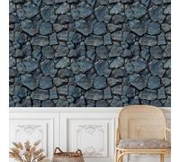 Peel and Stick Wallpaper Retro Self Adhesive Wallpaper 30×600CM, Gray Natural Rock Patterned Sticky Back Plastic Roll, Bathroom Kitchen Cupboard Worktop Vinyl Wrap for Furniture Table