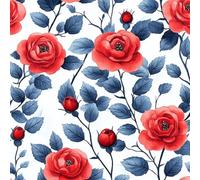 Peel and Stick Wallpaper Rose Flower Plant Painted Vintage Contact Paper with Waterproof Stain-Resistant Surface for Drawers Furniture Makeovers Easy to Install Wall Paper 17.3"x118"