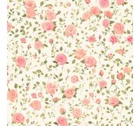Peel and Stick Wallpaper Rose Flower Red Painted Vintage Contact Paper with Waterproof Stain-Resistant Surface for Drawers Furniture Makeovers Easy to Install Wall Paper 17.3"x236"