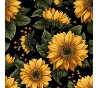 Peel and Stick Wallpaper Sunflower Floral 44x600 cm Painted Plants Self Adhesive Contact Paper Easy Peel Off Stick on Wallpaper Renter Friendly Non-Woven Canvas Wall Paper for Bedroom Bathroom