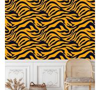 Peel and Stick Wallpaper Tiger Self Adhesive Wallpaper 30×600CM, Jungle Wild Tiger Stripes Patterned Sticky Back Plastic Roll, Bathroom Kitchen Cupboard Worktop Vinyl Wrap for Furniture Table
