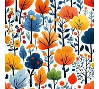 Peel and Stick Wallpaper Trees Forest Painting Cartoon Contact Paper with Waterproof Stain-Resistant Surface for Drawers Furniture Makeovers Easy to Install Wall Paper 17.3"x393"