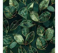 Peel and Stick Wallpaper Watercolor Dark Green Eucalyptus Leaves With Gold Self Adhesive Wallpaper Vinyl Renter Friendly Wallpaper Stick on Wallpaper Waterproof DIY Furniture Sticker for Bedroom Livi