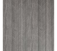 Peel and Stick Wood Slat Wall Panels - 8 Roll 3M Self Adhesive Wall Panels Wood Grain Texture, 3mm Decorative Acoustic Thermal Panels 3D PVC Wall Cover for Bedroom Living Room Feature Wall,Taupe Grey