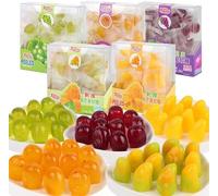 Peel fruit fudge,5 kinds of fruit flavored gummies,Mango grape fruit candy,healthy nutritious dessert,sweet candy,delicious Chinese snack gift,Fruit & Chewy (Green mango,1box)