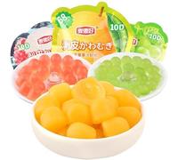 Peel fruit fudge,68% fruit juice content,wedding candies,Mango fudge, lychee white peach fudge,healthy nutrition snacks,Chinese snack gifts,candy dessert (Mix flavors,5 packs)