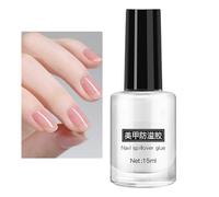 Peel Off Base Coat - Ail Polish Anti-Overflow Glue | 15ml Peel-Off Base Gel Easy Removal Peelable Gel | Air Dry Fast Base for Softener Applied to the Edge of the Nail