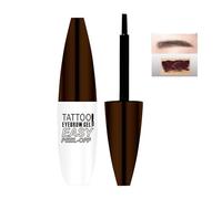 Peel-Off Eyebrow Tattoo Gel, Waterproof Brow Tint with Buildable Formula, Long-Lasting Eyebrow Dye for Natural Color, Perfect for Busy Days (Grey Brown)