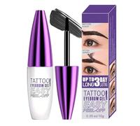 Peel Off Eyebrow Tint Gel, Semi-Permanent Color Brow Dye, Waterproof Long-lasting Brow Tint Colours, Eyebrow Tint Tattoo for Fuller Defined Brows Makeup, Lasts up to 3 Days (Black)