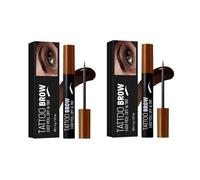 Peel-Off Eyebrow Tint Gel With Fine-Tip Applicators, Dark Brown, 2-Pack | Smooth Flexible Film, 6 g Per Tube, Resists Water, Sweat, Smudging And Transfer, For Work, Commutes And Humid Outings