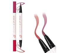 Peel off Lip Liner, 2025 New Version Double-Headed Lip Liner Stain, Waterproof Lip Marker with two colors in one pen, Natural color with Long-lasting Lip Stain (05)