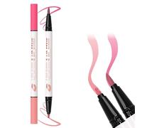Peel off Lip Liner, 2025 New Version Double-Headed Lip Liner Stain, Waterproof Lip Marker with two colors in one pen, Natural color with Long-lasting Lip Stain (01)