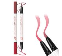 Peel off Lip Liner, 2025 New Version Double-Headed Lip Liner Stain, Waterproof Lip Marker with two colors in one pen, Natural color with Long-lasting Lip Stain (06)