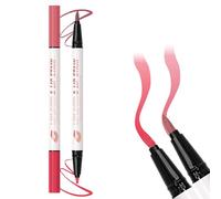 Peel off Lip Liner, 2025 New Version Double-Headed Lip Liner Stain, Waterproof Lip Marker with two colors in one pen, Natural color with Long-lasting Lip Stain (04)