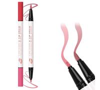 Peel off Lip Liner, 2025 New Version Double-Headed Lip Liner Stain, Waterproof Lip Marker with two colors in one pen, Natural color with Long-lasting Lip Stain (02)
