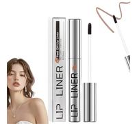 Peel Off Lip Liner Stain,Long-Lasting Lip Stain Peel Off,Peel Off Tat-too Lip Liner with Matte Finish,Matte Lip Gloss,Lipliner Pencil,Moisturising Lipstick,Highly Pigmented Tint,Multiple Use(#3 Brown)
