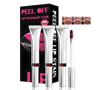 Peel Off Lip Stain And Liner Set, 3 Shades, Brown Nude, Plum, Burgundy | Built-In Wand Applicators, Smooth Matte-Look Finish, For Controlled Outlining Or Full-Lip Colour, Daily And Evening Make-Up