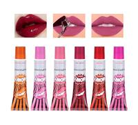 Peel Off Lip Stain Lipstick - 6 Longwear Peel Off Stain | Waterproof Tear Off Lips Gloss, Smudge-Proof Lip Color Set, Get a naturally vibrant, Kiss Proof Makeup for Wedding, Party, Date Night, Events