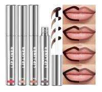 Peel Off Liquid Lipstick, Easy Peel & Reveal Lip Stain, Waterproof Long Lasting Peel Off Mask Lip Gloss, Lips Tattoo Makeup Beauty (# 4PCS/Set A)