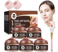 Peel Off Mask Ginseng Korean Anti Aging, Pro-Herbal Refining Peel-Off Facial Mask, Ginseng Peeling, Korean Peel Off Face Mask for Exfoliate Clean, Shrink Pores (5PCS)