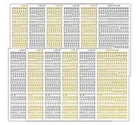Peel Off Stickers Bumper Value Pack containing 12 Sheets of CPD 1043 Hebrew Letters (XS) Stickers, coloured, One Size