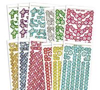 Peel Off Stickers Bumper Value Pack containing 12 Sheets of CPD 2009 Holographic, Mixable Stickers, coloured, One Size