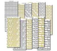 Peel Off Stickers Bumper Value Pack - Multi-Colour Letter Stickers with Caring Phrases - Perfect for Card Making, Scrapbooking & DIY Crafts - 12 Sheets