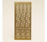 Peel-Off Stickers -Rings Gold 2 x Sheets (Mixed Rings