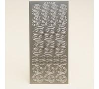 Peel-Off Stickers -Rings Silver 2 x Sheets (Mixed Rings