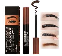 Peel Off Tattoo Eyebrow Gel, Brown Eyebrow Tint Kit, Semi-Permanent Colour Eyebrow Dye,Waterproof Brow Tint Peel Off For Eye Makeup,Fuller & Defined Looking Brows (Deep Brown)