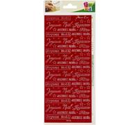 Peel Off'S Merry Christmas Red Contour Sticker