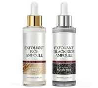 Peel Shot Glow Rice Ampoule Duo, 2 Pack Face Exfoliator Rice Toner, Gentle Exfoliating Scrub for Face & Body, Refines Pores & Skin Texture, Radiant Complexion, AHA + BHA, Niacinamide (100ml*2)