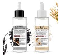 Peel Shot Glow Rice Ampoule Duo, 2 Pieces White & Black Rice Ampoule, Rice Peeling Serum Face, Moisturising Cream for the Face, Pore Cleansing, Blackhead Remover