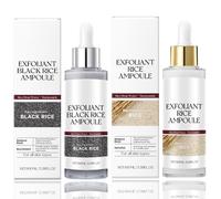 Peel Shot Glow Rice Ampoule Duo,2PCS White & Black Face Scrub Exfoliator,Smoothing Facial Scrub Exfoliator for Large Pore & Blackhead,Hydrating Rice Exfoliant,Suitable for All Skin Type-100ML*2
